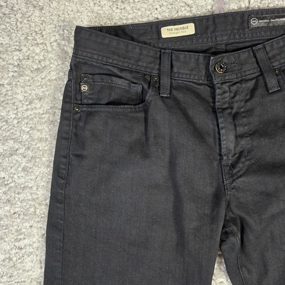 Adriano‎ Goldschmied Jeans Mens 33 (Fits 32x30) Black The Protege Straight READ - Picture 3 of 16